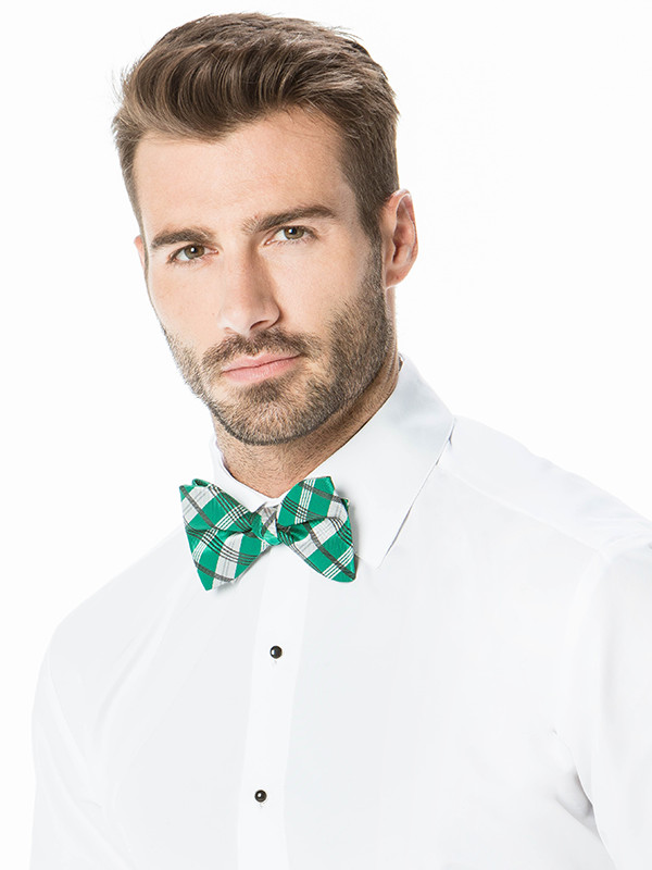 Solid Plaid Bow Tie