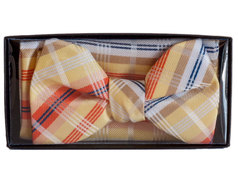 Boxed Bow Tie and Pocket Square - BXBP (1)